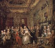 William Hogarth House party oil on canvas
